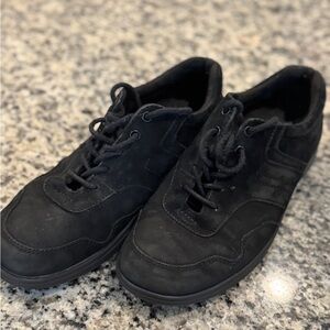 Easy Spirit Black Leather Lace Up Comfort Shoes